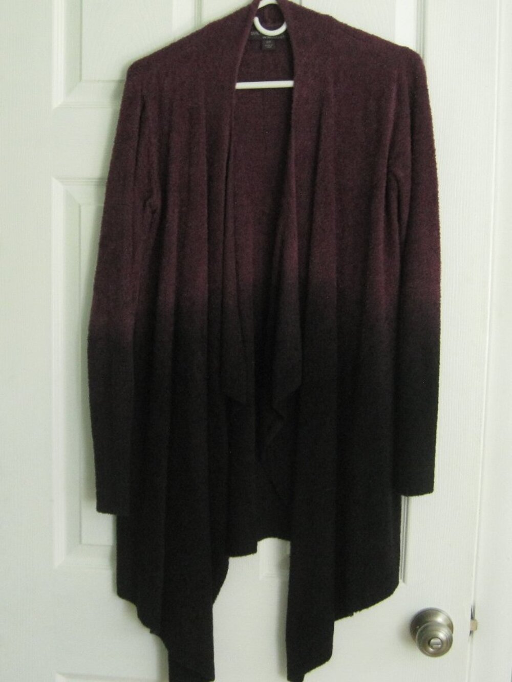 Barefoot Dreams Bamboo Chic Lite Calypso Wrap S/M Ombré Purple Black Cozy Knit
